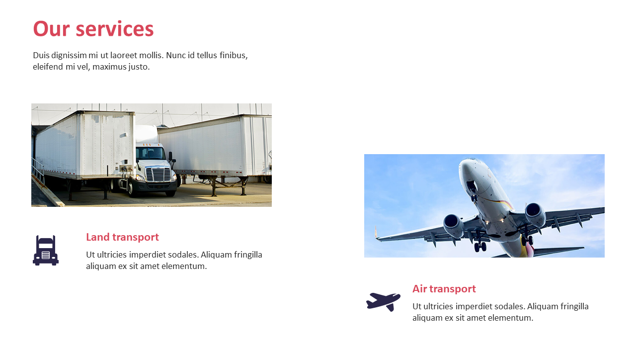 Logistics Company Services PowerPoint